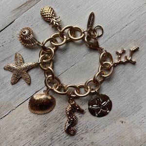 Lilly Pulitzer for Target Nautical Link Charm Bracelet with 9 charms total Ocean